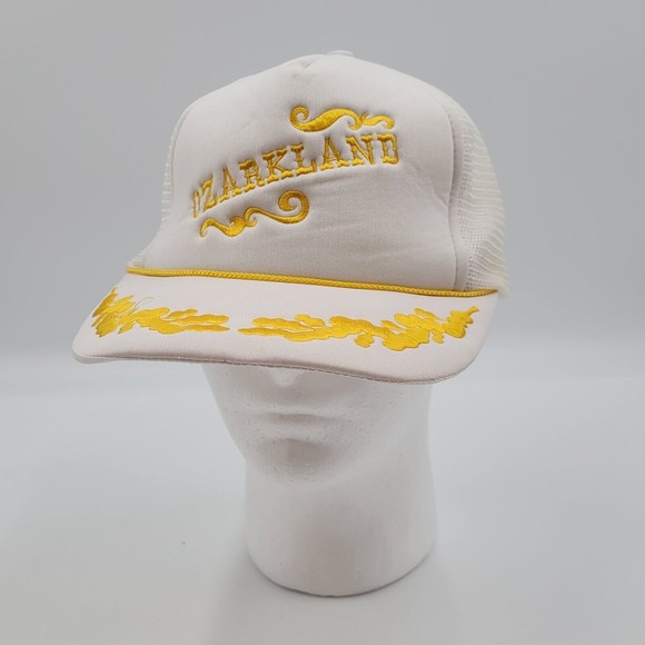 Vintage Ozarkland Snapback Trucker Hat Cap Mesh Rope Scrambled Eggs Polyester - Picture 2 of 13